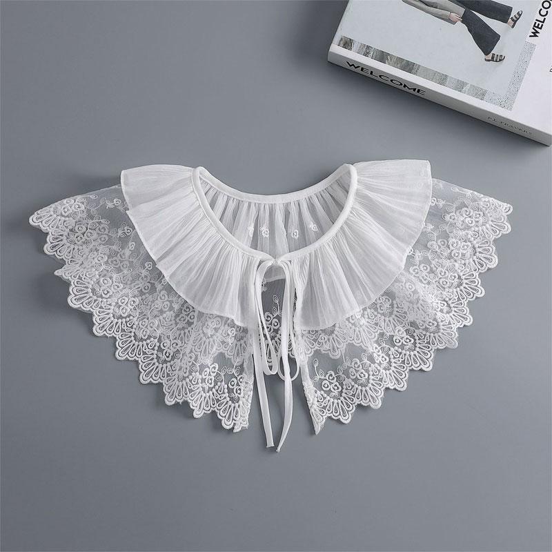 Vintage Lace Fake Collar for Women Fashion Dickey False Collar Detachable False Collar Blouse Little Shawl