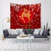 Merry Christmas Tapestry Santa Claus Reindeer Wall Decoration Backdrop Fabric Christmas Party Home Decor Tapestry Tapiz Navideño