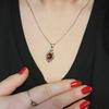 Женское богемное ожерелье с подвеской из искусственного красного кристалла для вечеринки, выпускного бала, украшение, подарок на день рождения