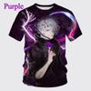 2024 Лето Новинка Аниме Дзюдзюцу Кайсен 3D Печать Футболка Мужская Персонализированная Хип-хоп Короткие рукава Унисекс Повседневные Топы Круглый Вырез