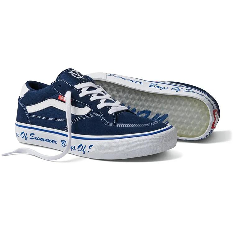 Vans Boys Of Summer Rowan Pro Abrasion Resistant Lightweight Breathable Low top Skateboard Shoes Unisex White (Unisex) Skate Shoes