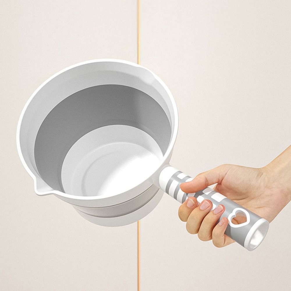 Large Collapsible Bath Scoop Suspensible Kitchen Water Ladle Bathroom