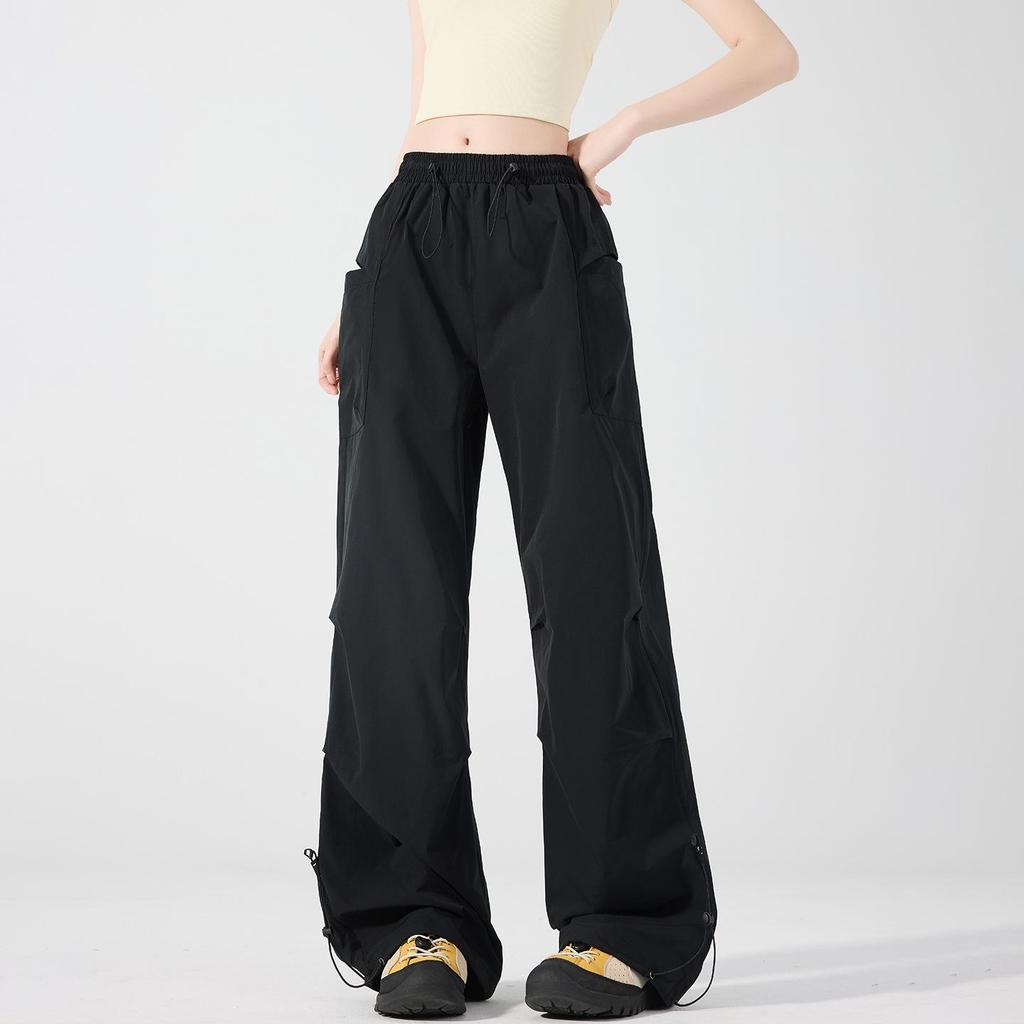 Quick-Dry Outdoor Curved-Leg Paratrooper Workwear Pants - Casual Wide-Leg Sports Design