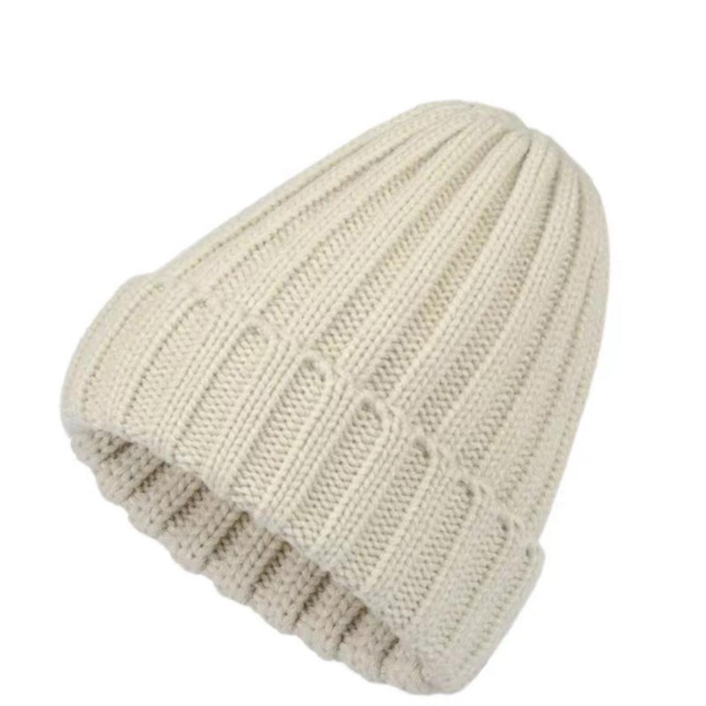 Thickened Knitted Yarn Hat With Flanged Solid Color Pointed Hat, Fashionable And Versatile, Warm Couple's Hat