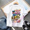 Paw Patrols Girl White T Shirt  Cartoon Skye Short Sleeve Tops Summer Kids Korean Clothes Baby Casual Tees Cute Birthdays Gifts