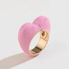 Красочная эмаль Валентин Металлическое сердце Персиковая капля Масляное кольцо для женщин мужчин Унисекс Винтажная бижутерия