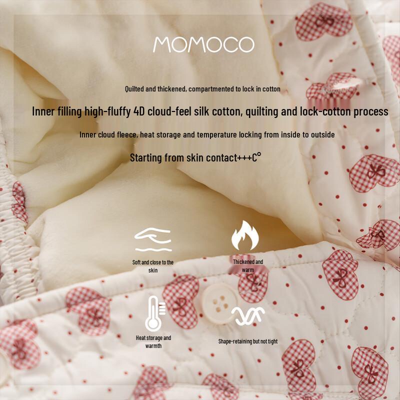 Зимняя плюшевая хлопковая куртка для девочек MOMOCO