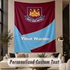 Custom Text Tapestry West Ham United FC Print Wall Tapestry Indoor Living Room Wall Decor