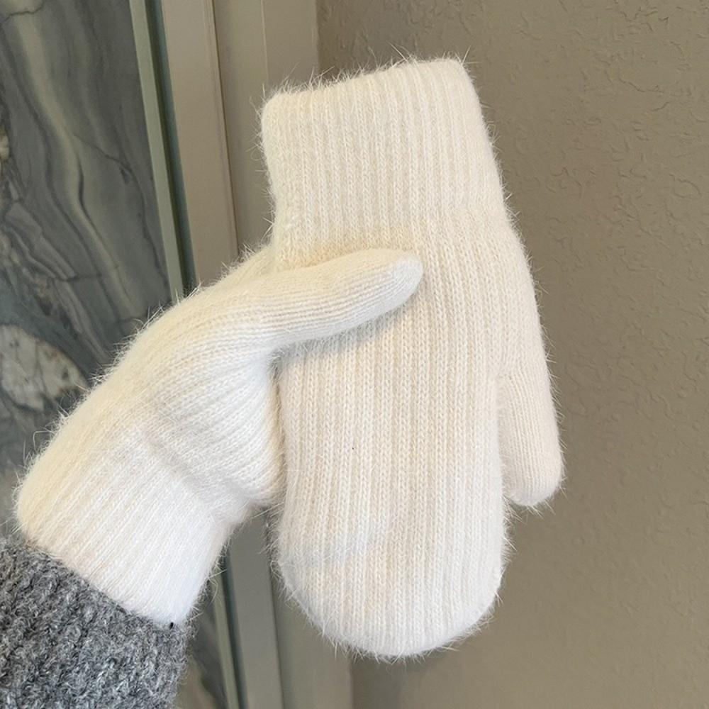 Ветрозащитные плюшевые варежки Утолщенные перчатки с полными пальцами Новые теплые перчатки Зима