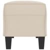 Cream colored Bench 100 x 35 x 41 cm Microfiber Fabric