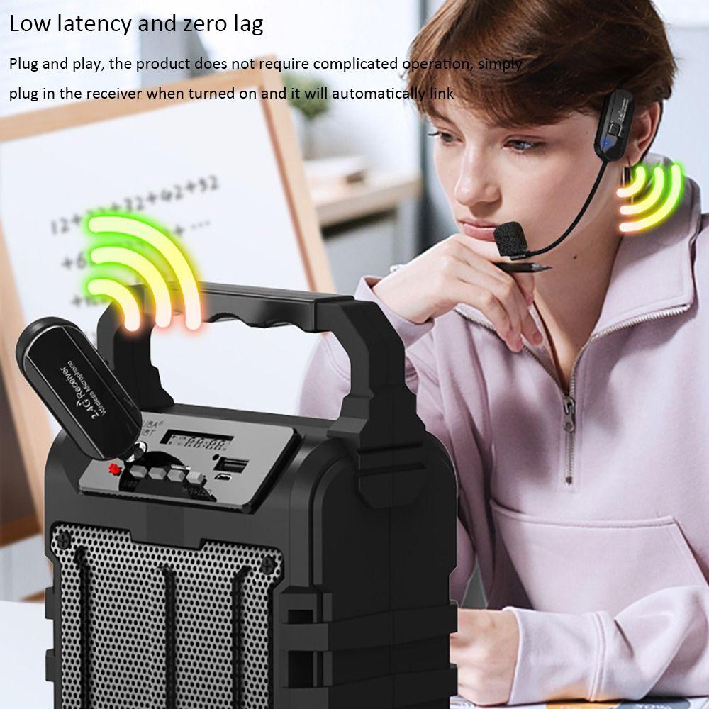 50m Stable Transmission Wireless Lavalier Set Amplifier Voice Speaker  Teacher