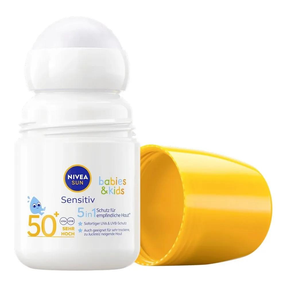 Немецкий Nivea Kids Sensitive Солнцезащитный ролик SPF50+ 50 мл