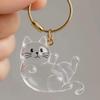Pet Cat Hair Storage Keychain Bag Pendant Car Key Ring Jewelry Souvenir Collection Gift Accessories Pet Hair Hanging Decoration