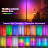 Nordic 120cm Dimmable Standing LED Bar Light Corner Tuya Smart Floor Lamp for Bedroom RGB Mood Lighting Gaming Living Room Decor