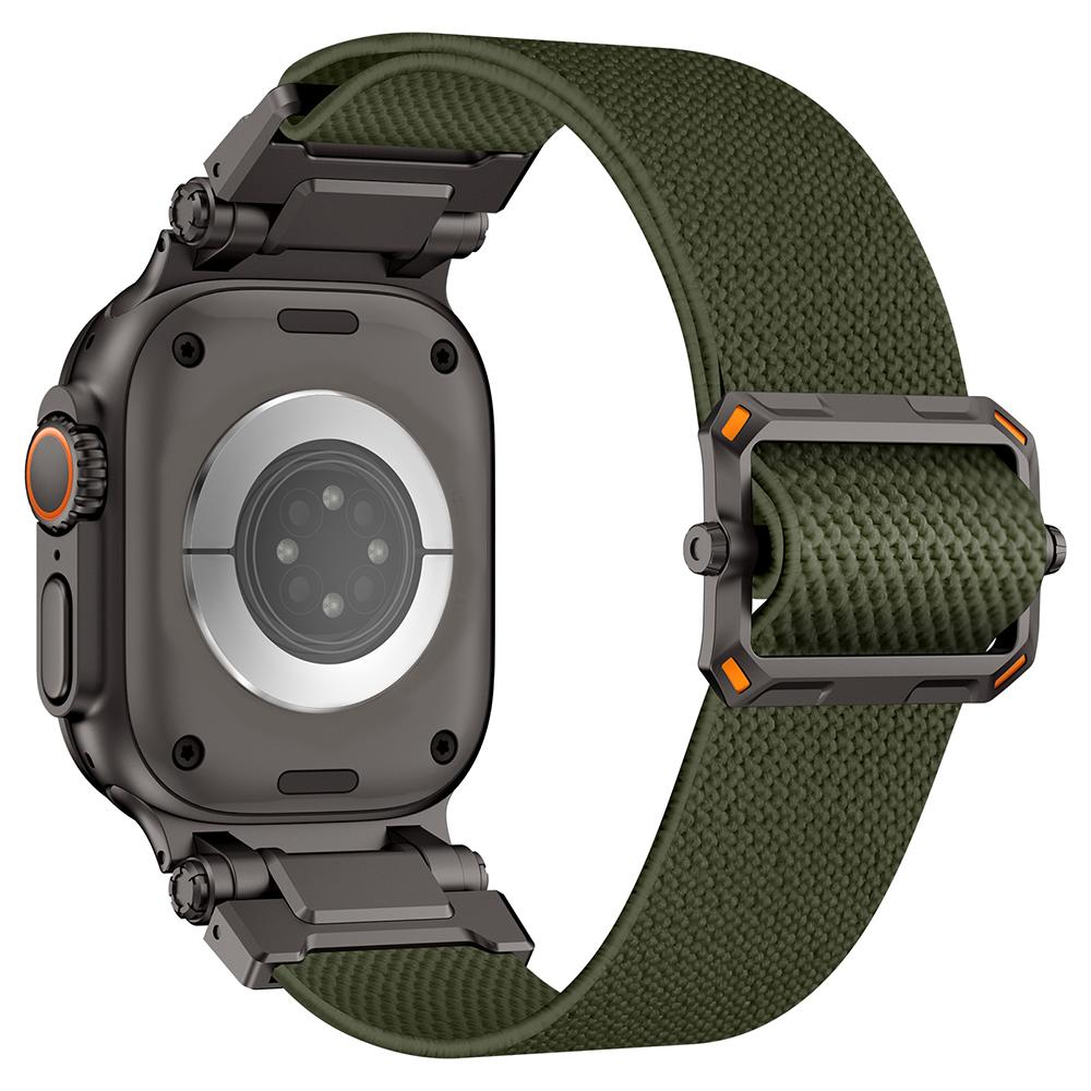 Спортивный нейлоновый ремешок для Apple Watch Ultra 2 49 мм 45 мм 46 мм 44 мм Роскошный металлический браслет для IWatch Series 10 9 8 7 SE 6 5 Мягкий ремешок