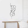 Wall Ornament Minimalist 3D Face Line Art Silhouette Wall Hanging Iron Abstract Craft for Home Decoration