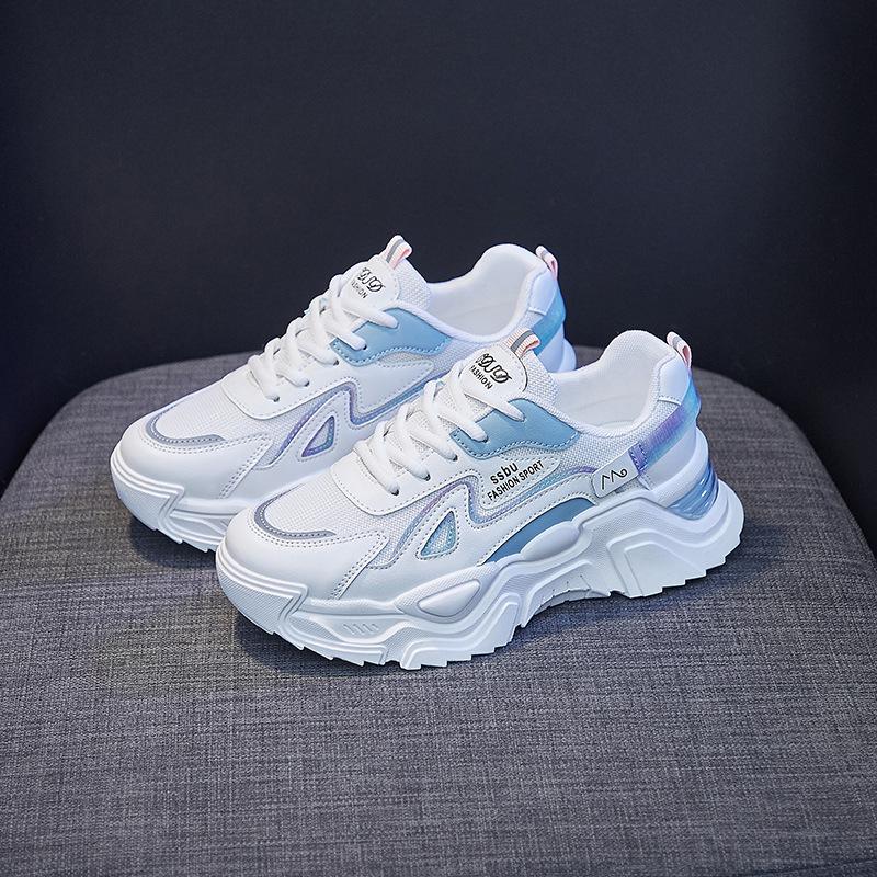 Женские кроссовки на массивном каблуке, вулканизированная обувь на платформе с толстой подошвой, прогулочная обувь