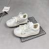Spring 2025 New Round Head Lace-up Ins Retro Platform White Shoes Women's Niche Versatile Casual Sports Shoes