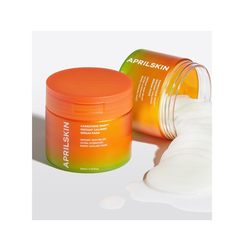 APRIL SKIN Carrotene IPMP Мгновенные успокаивающие сывороточные подушечки 5 шт. (10 мл*3 подушечки*5 шт. / Большой размер 20 мл*5 шт.)