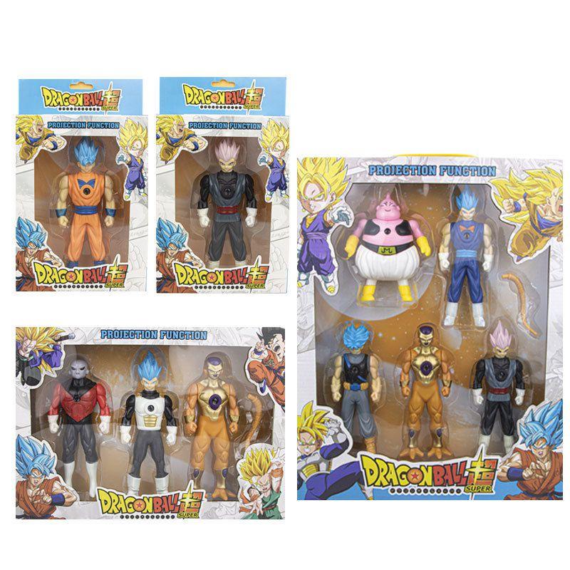 Dragon Ball Z Light Projection Figure Model Blue Goku Vegeta Kids Gift**