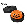 Squeeze Stress Ball Halloween Dumpling Toy with Steamer Box, Pumpkin Ghost Bat Steamed Sensory Bun for Relief, Party Favors