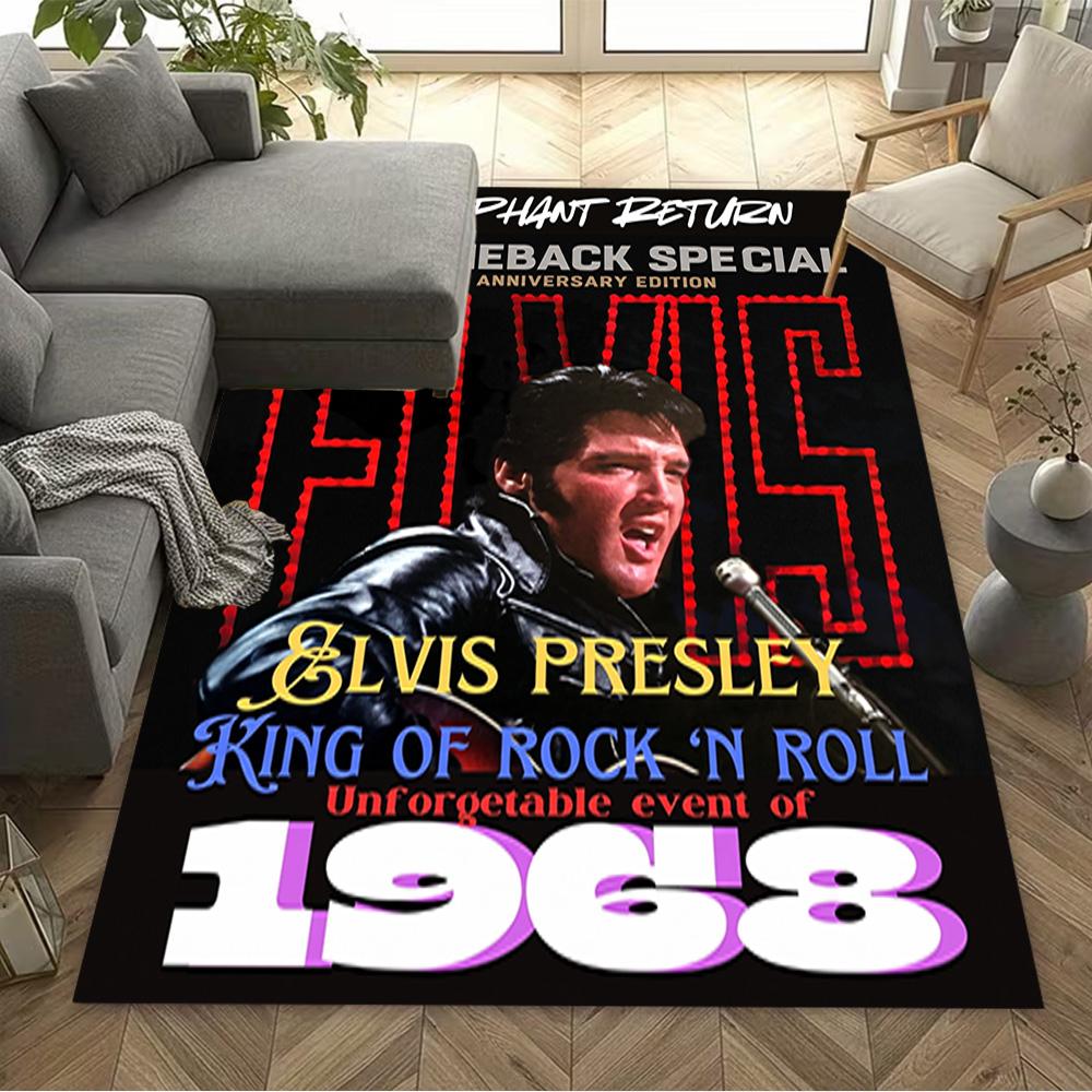 Elvis Presley's Musical Journey Floor Mat Suitable for Dormitory Kitchen Living Rooms Hallway Anti-slip Rug Decorate Offices