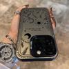 Fresh Moon Star Electroplate Silver IMD Phone Case For  Redmi Note 13 12 11 10 Pro Plus 12S 11S Redmi 12 4G 13C Back Cover