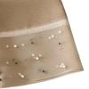 Elegant Beige Scarf with Pearls - Silk and Polyester, 190x75