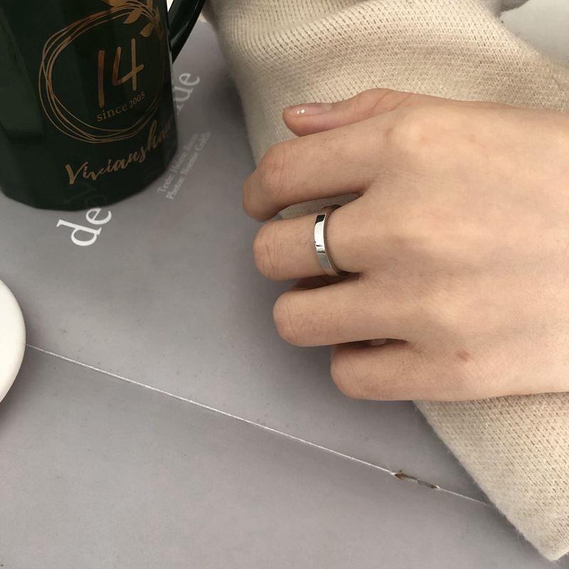 «Корейский модный геометрический открытый набор колец»: Роскошная ниша для указательного пальца и мизинца"