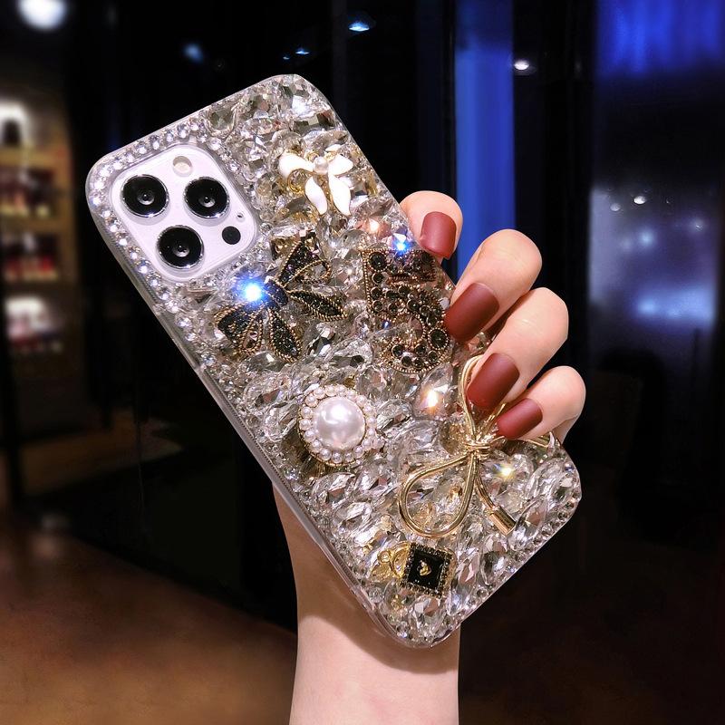 Роскошный чехол для мобильного телефона Apple 15promax IPhone14 Rhinestone 13 Full Diamond New 11 Защитный чехол 16