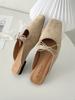 Мода 2025 Лето Женские Мюли Обувь Дизайнер Бренда Бант Комфорт Повседневные Слипоны Легкие Большой Размер Мелкие Женские Плоские Сандалии