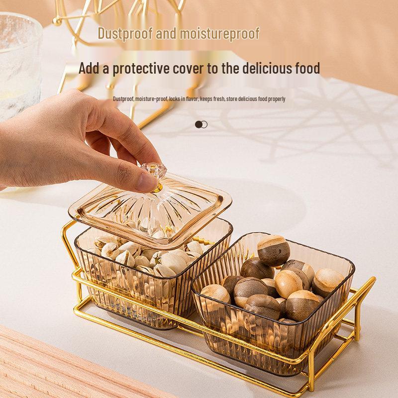 Креативная пластиковая тарелка с отделениями для закусок для гостиной или бара