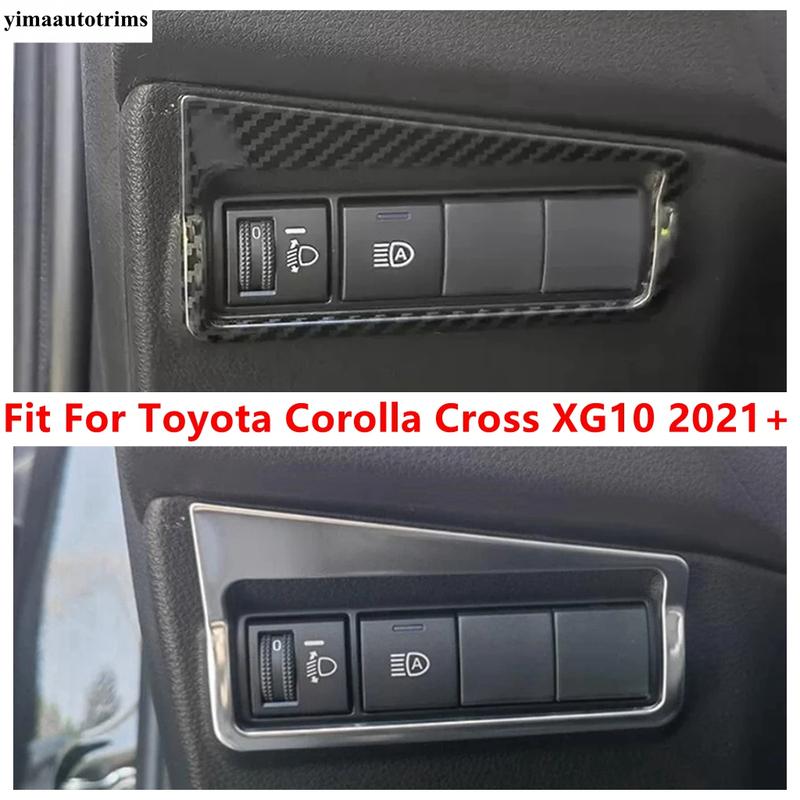 Car Head Fog Light Lamp Switch Button Frame Decoration Cover Trim For Toyota Corolla Cross XG10 - 2025 Accessories Interior