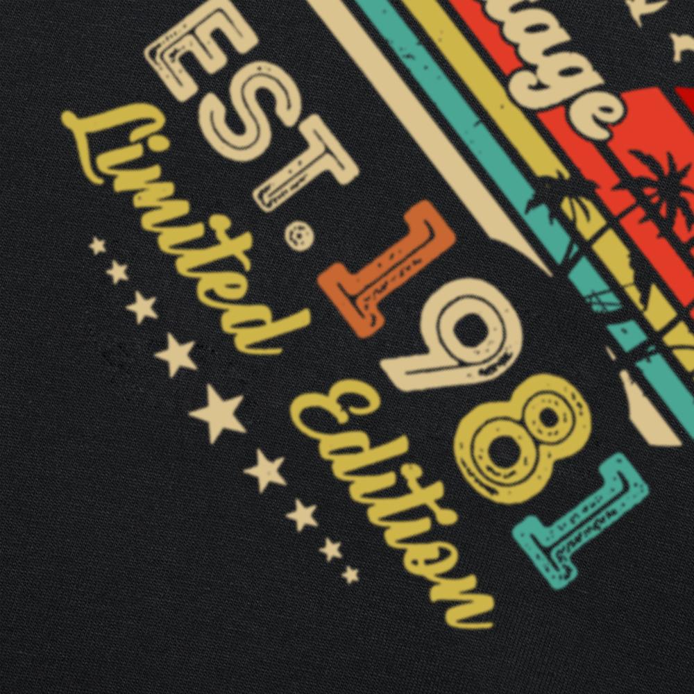 Смешная 43-летняя винтажная 1981 года ограниченная серия 43-я футболка с графикой хлопковая уличная одежда с коротким рукавом подарки на день рождения футболка мужская