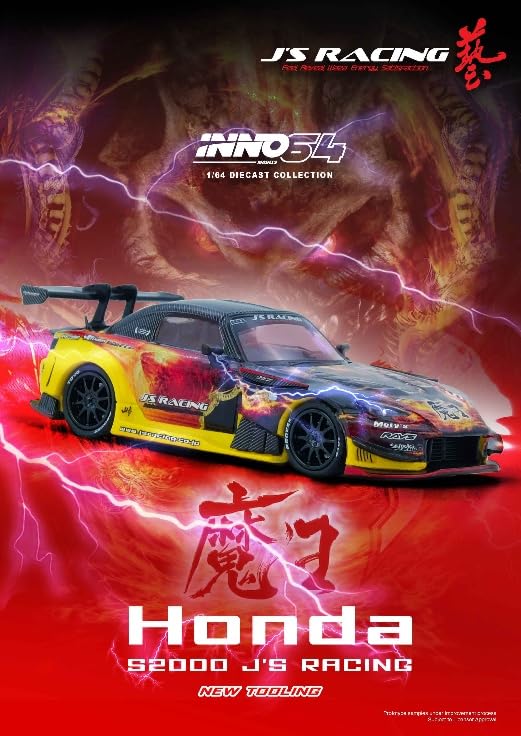 Inno Models Honda S2000 RACING Готовая модель 1/64 J'S (АП1) """Мао""" S200JS-MAOU"""