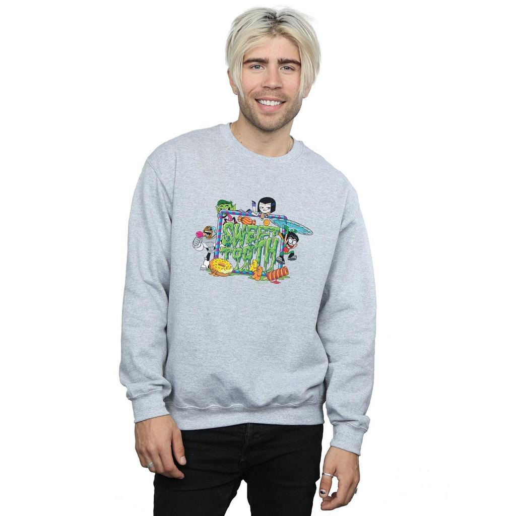 DC Comics Mens Teen Titans Go Sweet Tooth Sweatshirt
