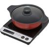 Iris Ohyama IH Cooking Heater Tabletop 1000W Pot Set Black/Red IHKP-3620-B/R