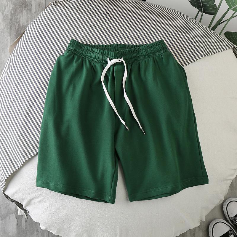 2022 Summer Men's Loose Trendy Solid Color Three-Quarter Beach Shorts