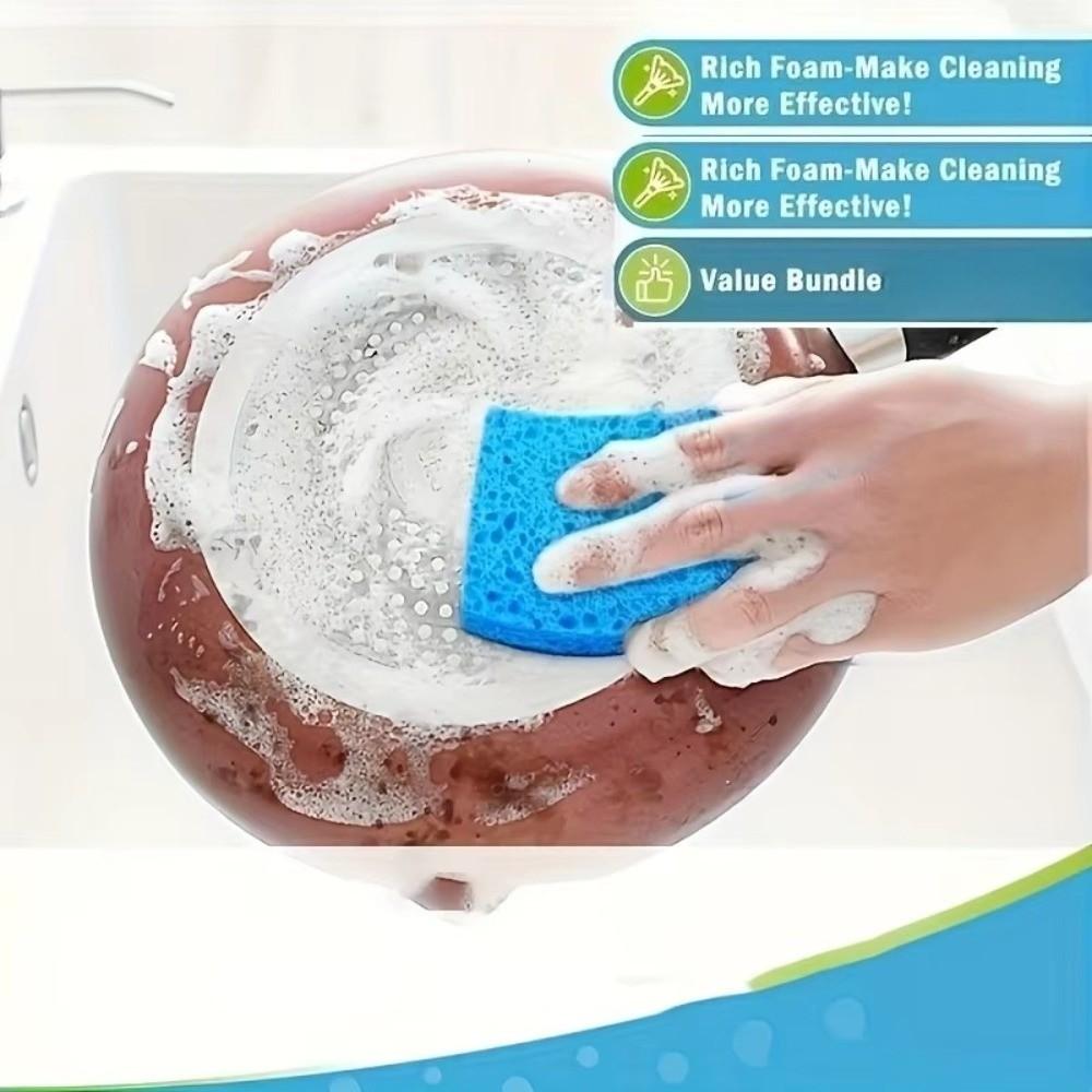 Reusable Cleaning Brush Sponges Sponge Scouring Pad Durable Cleaning Wipe  Household Cleaning Tools