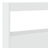 LED Headboard with Shelves White 140x17x102 cm