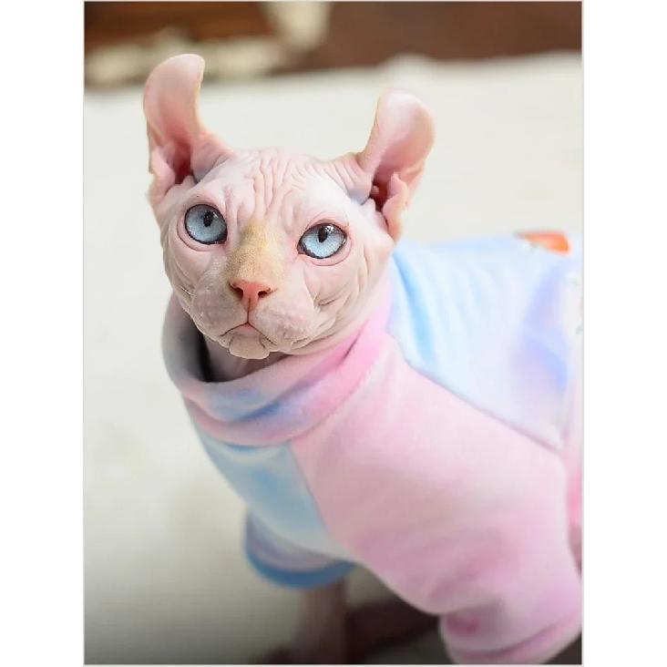 Winter Sphinx Cats Clothes Cotton Kittens Jumpsuit Warm Clothing For Sphynx Pet Costumes Plus Velvet Thickening DevonRex Ragdoll