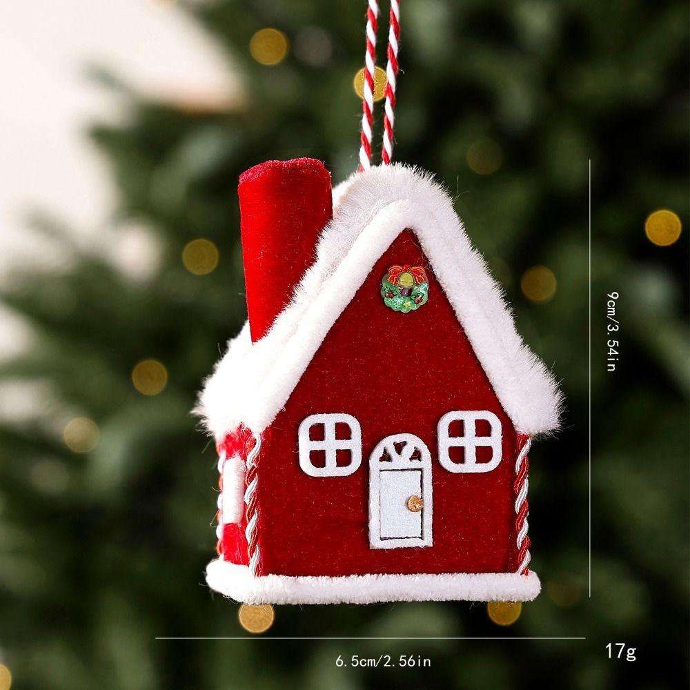 Velvet Texture Plush Hanging Ornament Plush Fabric Christmas Scene Prop For Home Decoration