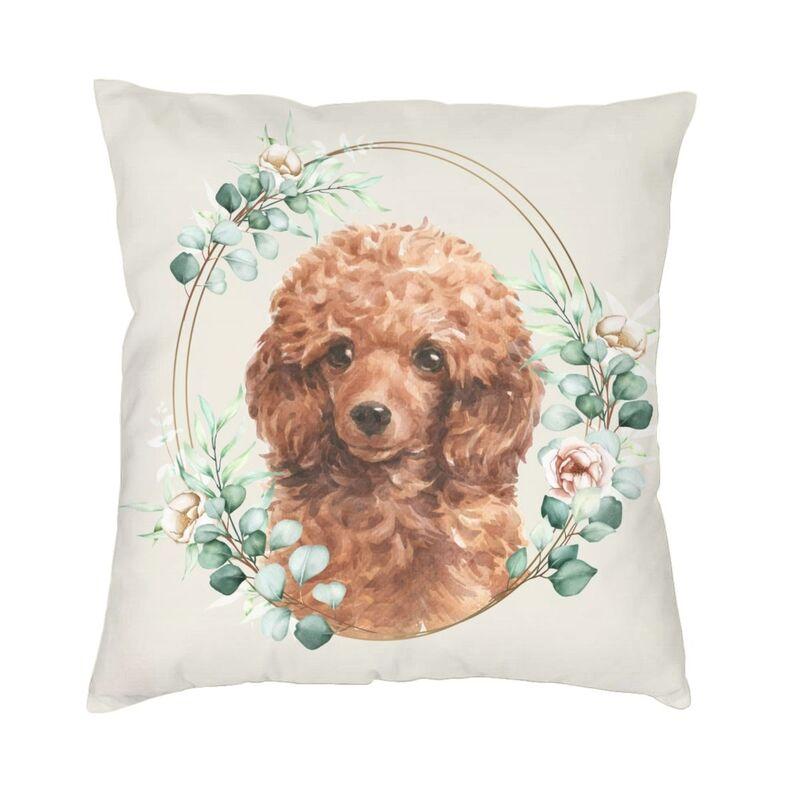 Роскошный чехол для подушки с изображением пуделя 50*50 см, полиэстер, наволочка для любовника собак, постельные принадлежности, диван, наволочка