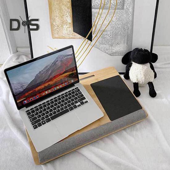 Компактный столик для ноутбука, подставка для ноутбука с ручкой-подушечкой для запястья, слот для планшета, многофункциональный столик для взрослых, подростков, студентов
