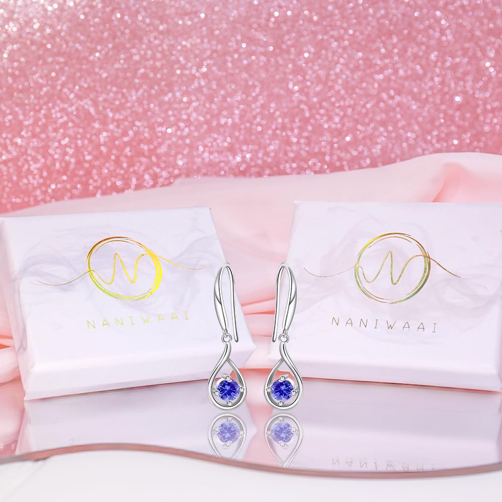 Naniwaai популярный камень-капля, гипоаллергенный, 18-каратное золото, покрытый Брахилой 925 пробы, крючок, свадебные и дорожные украшения, женские серьги, серьги,