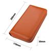 Large Capacity Genuine Leather Wallet Multiple Slots Zippered Credit Card Holder Accordion Design Multi-Card Card Storage Bag