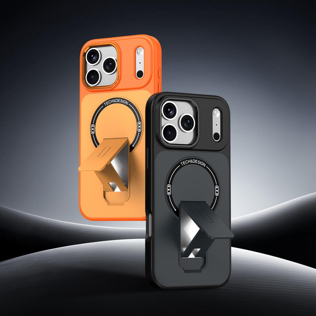 For iPhone 17 Pro Max Case Compatible with MagSafe Foldable Kickstand Shockproof TPU + PC Phone Back Cover