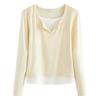 Fake Two-piece T-shirt Women's Spring Long-sleeved Base Shirt