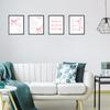 Coquette wall decor teen girl room pink bow wall art decor poster pirational Bible Verses Bow Wall Deco 10x8 inches 4pcs (unframed)