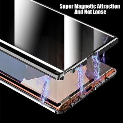 Подходит для Samsung S25ultra Чехол для мобильного телефона с защитой от подглядывания Magneto 24 23 22 Двустороннее стекло Металлический магнитный чехол